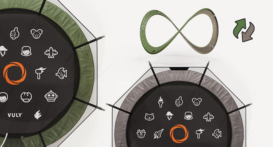 Vuly Ultra 2 Pro trampoline base supported by 8 strong legs.
